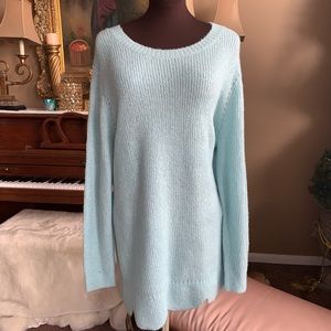 Lane Bryant Baby Blue Scalloped Sweater